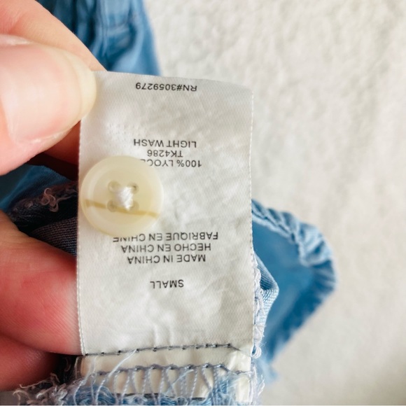 Thread & Supply Women's short sleeve chambray button down shirt dress, Sz S - Picture 12 of 17